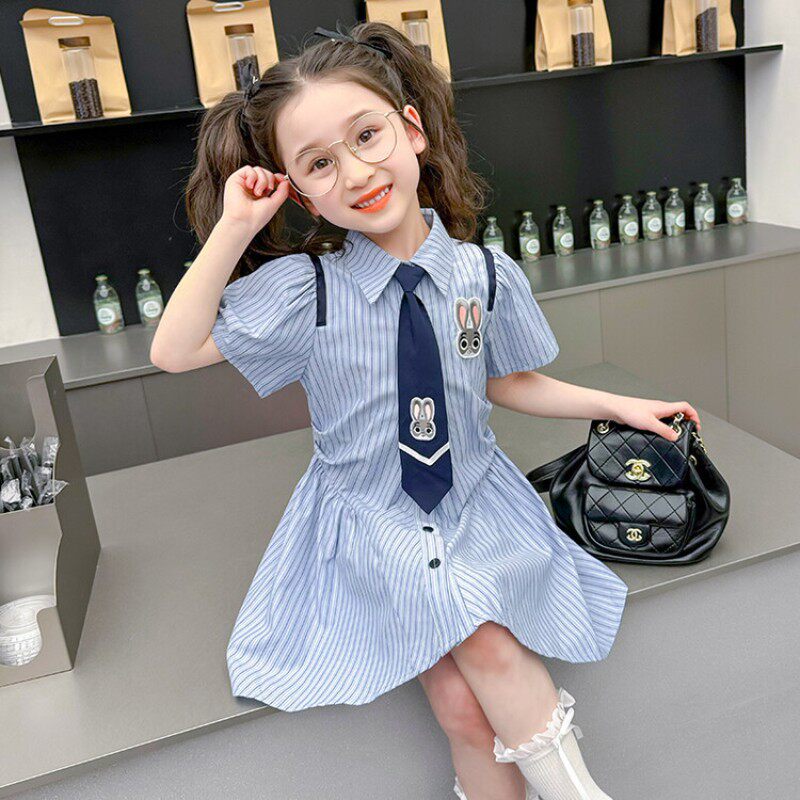品牌女童夏季连衣裙新款衣服女孩