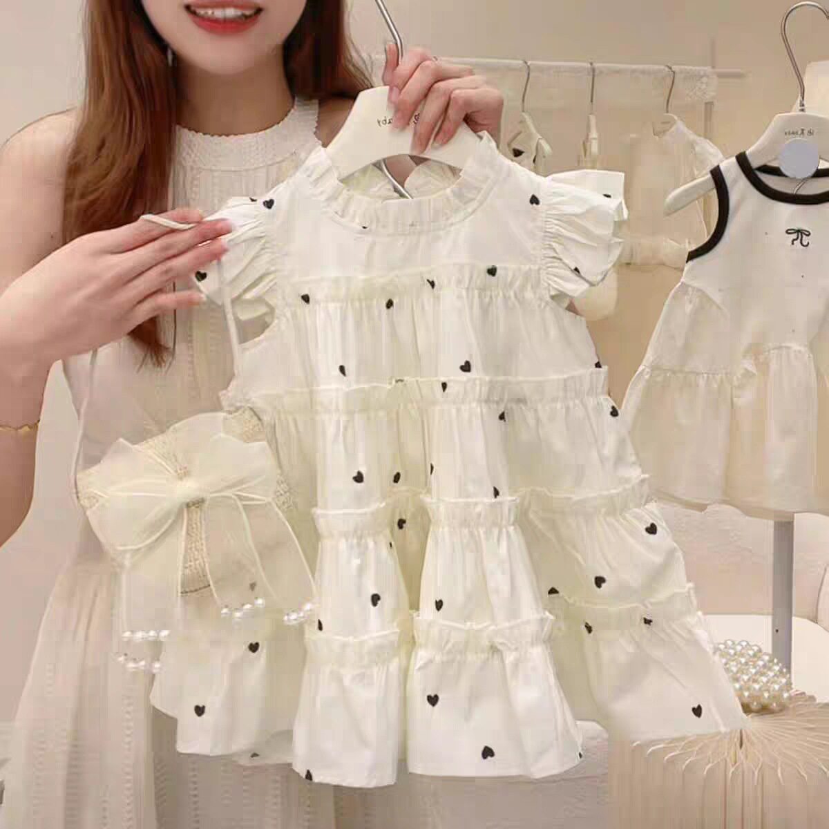 品牌专柜女宝宝周岁礼服夏季