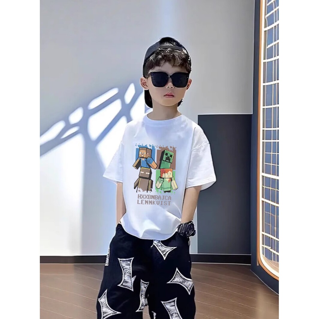 品牌专柜男女童新款卡通短袖上衣