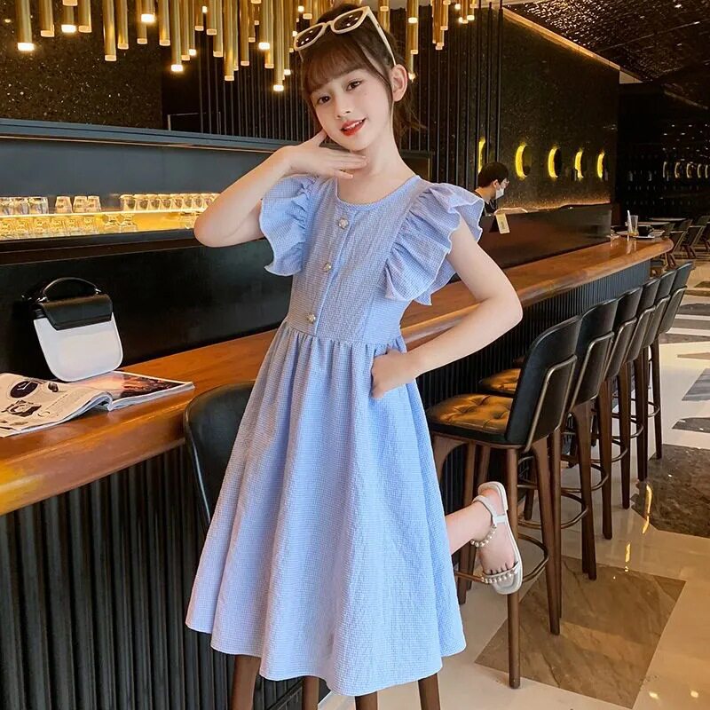 品牌女童夏装连衣裙时尚新款宝宝
