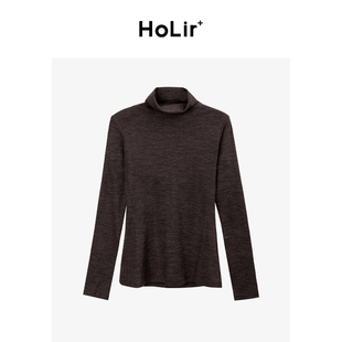 洪陵百搭不挑人羊毛羊绒桑蚕丝长袖高领T恤