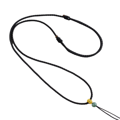 和田玉翡翠吊坠挂绳平安扣黄金