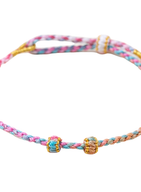 手工编织四股辫手绳半成品