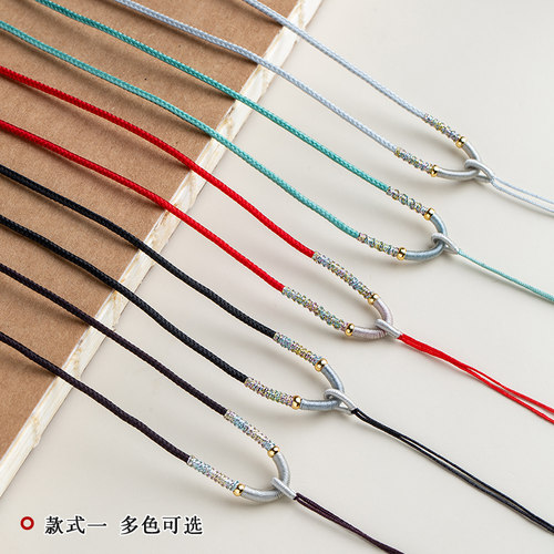 平安扣挂绳玉佛公高端项链绳编织