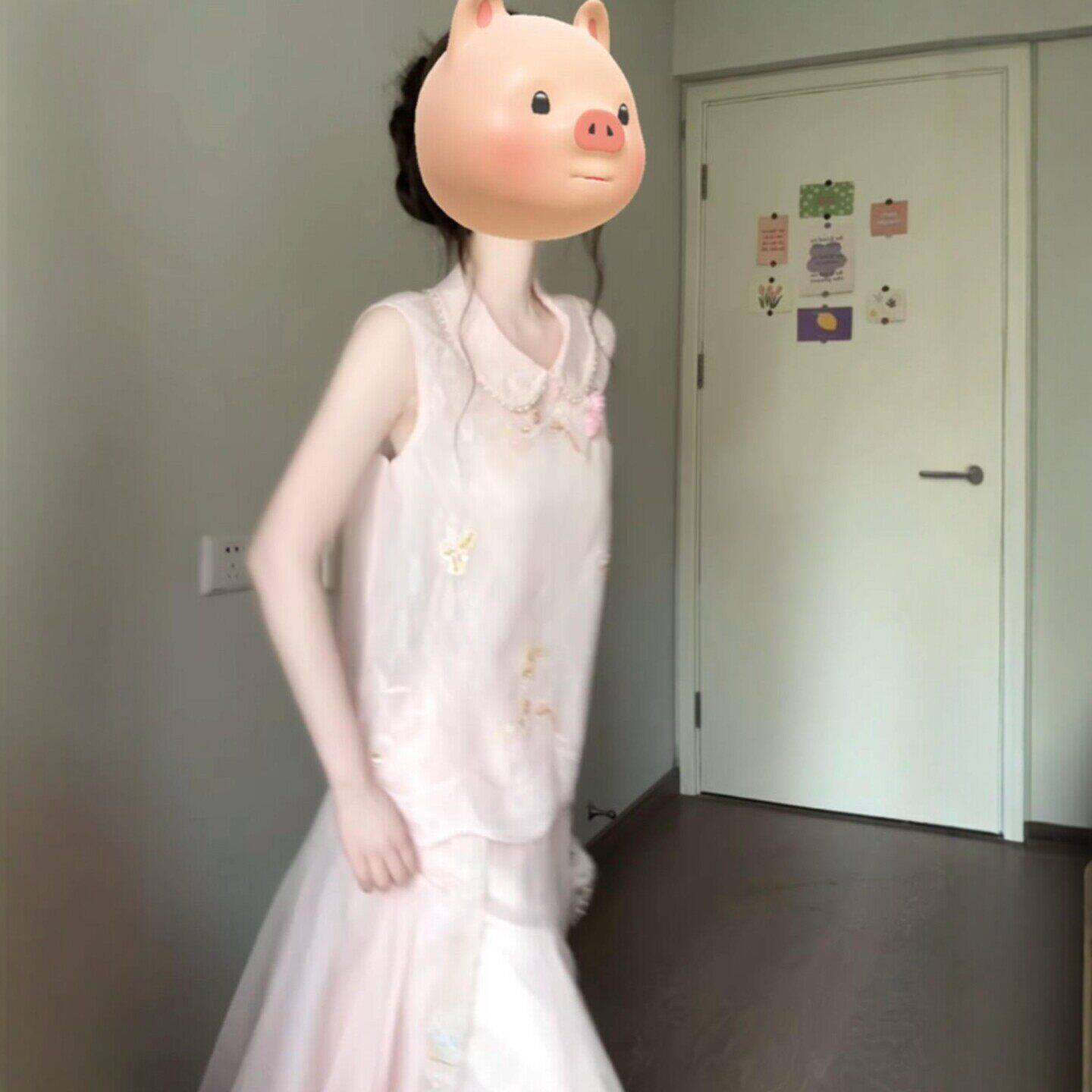 专柜温柔风独特超好看上衣网纱半身裙两件套装减龄一整套ootd穿搭