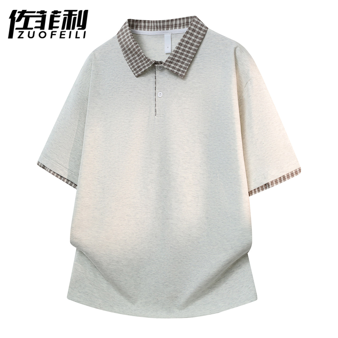 专柜撞色翻领短袖男夏季新款简约休闲风半袖T恤潮牌凉感青少年POL