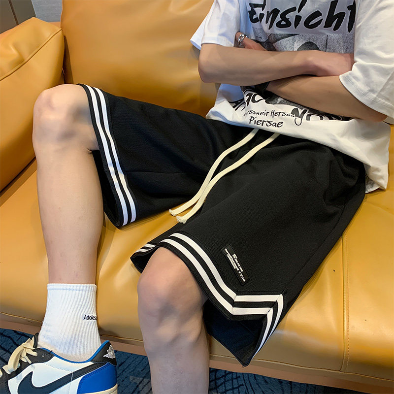 专柜开叉美式篮球训练短裤男士夏季外穿新款宽松休闲运动男生五分