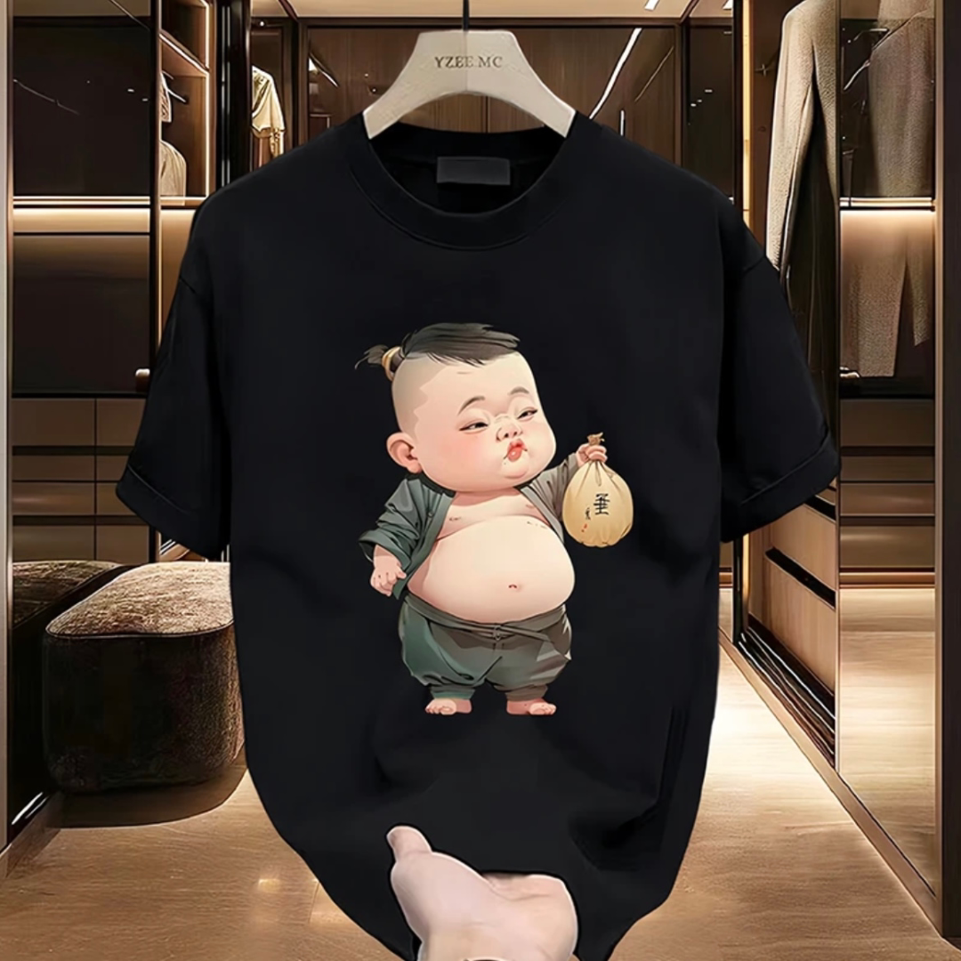 专柜夏季新款美式潮牌重磅纯棉短袖T恤男个性创意印花宽松圆领ins