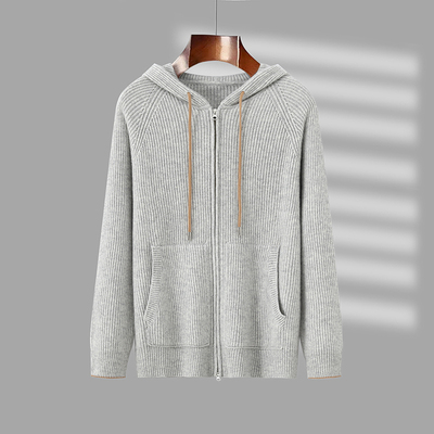 统悦100%纯山羊绒帽衫假一罚十