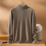 baby小山羊绒男士高端纯山羊绒衫男加厚冬新款针织打底半高领毛衣