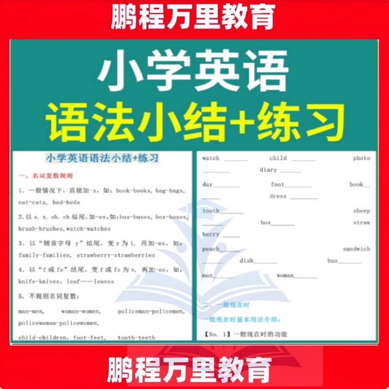 小学英语语法小结+练习题