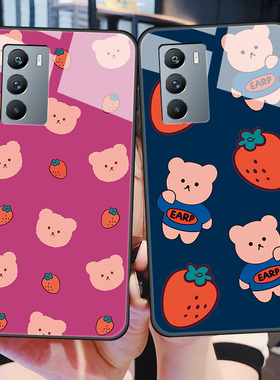 vivoiqooneo5s手机壳lQOONeo5SE玻璃5G全包防摔v2154a硅胶软边硬壳2157t情侣vovo男女iq00noe5es卡通voiv可爱