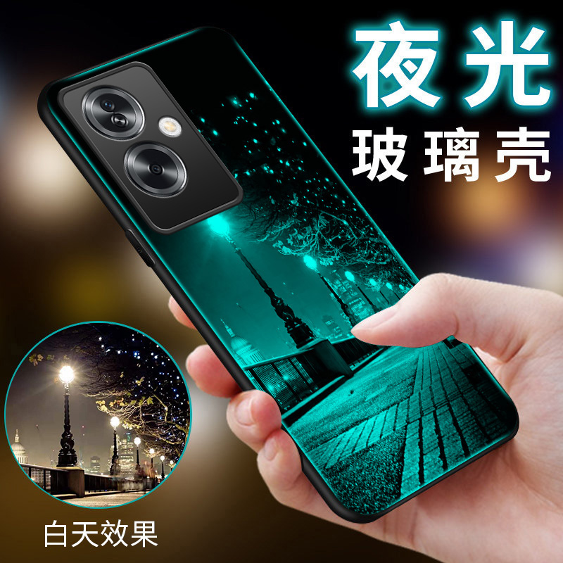 OPPOA2手机壳A2M夜光玻璃A2X