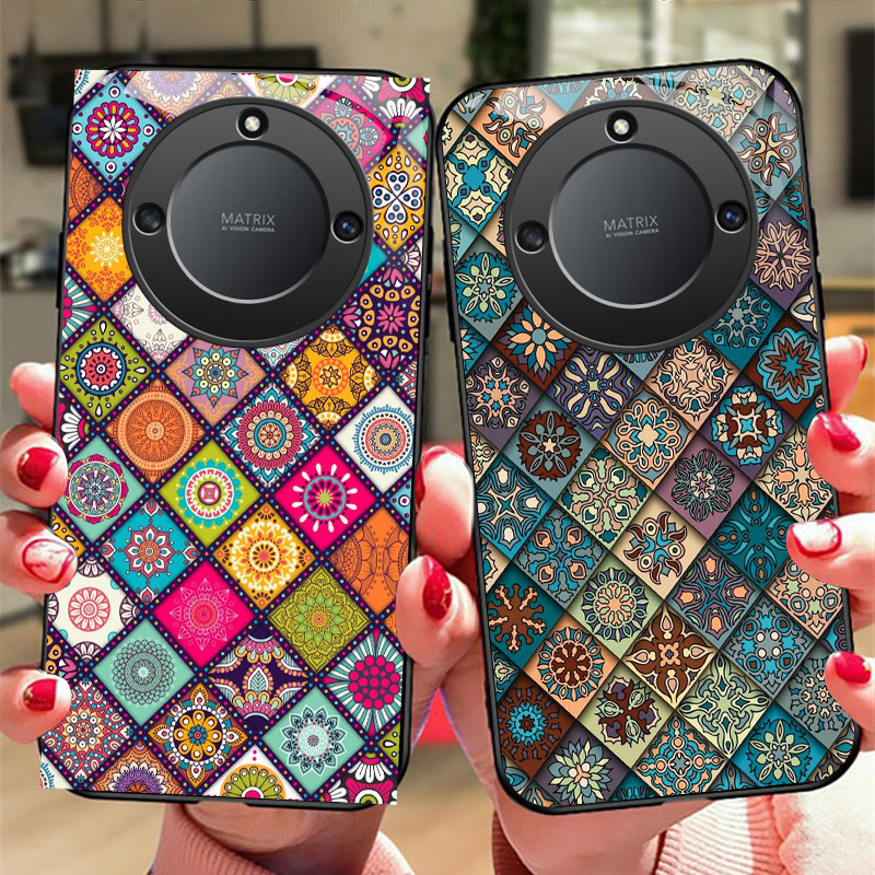 华为荣耀玻璃手机壳创意卡通5G