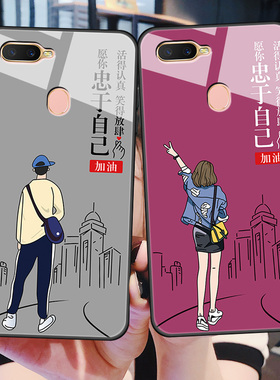 oppoA7手机壳oppo A7x硅胶A7n玻璃保护套ax7全包防摔软硬壳oppa卡通情侣oopoa外壳opopa新0pp0可爱男女opooa