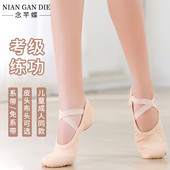 形体艺考演出芭蕾舞中国舞成人儿童跳舞猫爪鞋 舞蹈鞋 女软底练功鞋