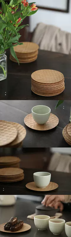 Phong cách mới / mô hình tổ ong chạm khắc bằng tay tấm gỗ rắn tấm tròn bằng gỗ / mù tạt - Tấm