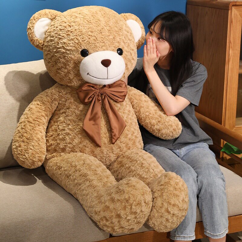 雅致格调治愈抱抱领结泰迪熊公仔抱枕陪伴安睡生日节日送礼玩偶
