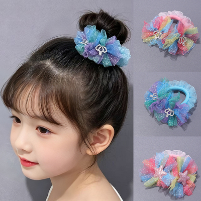 女童艾莎公主双丸子头发型发圈