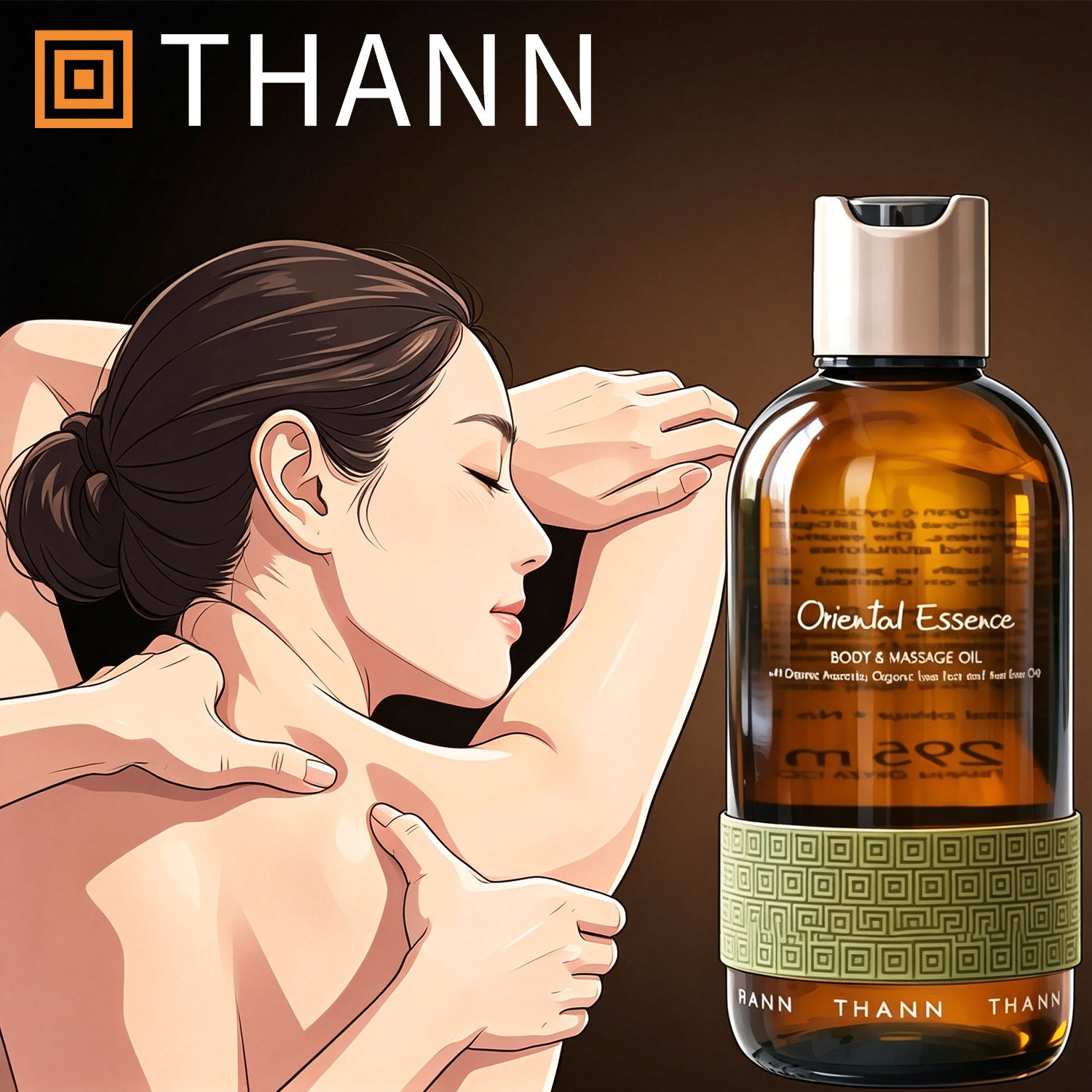 保税区直发  泰国THANN庭润东方香木甜橙植物按摩精油295ml