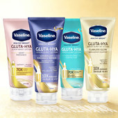 保税直发 泰国凡士林身体乳焕嫩肤290ml玫香风味300ml夜间亮防护