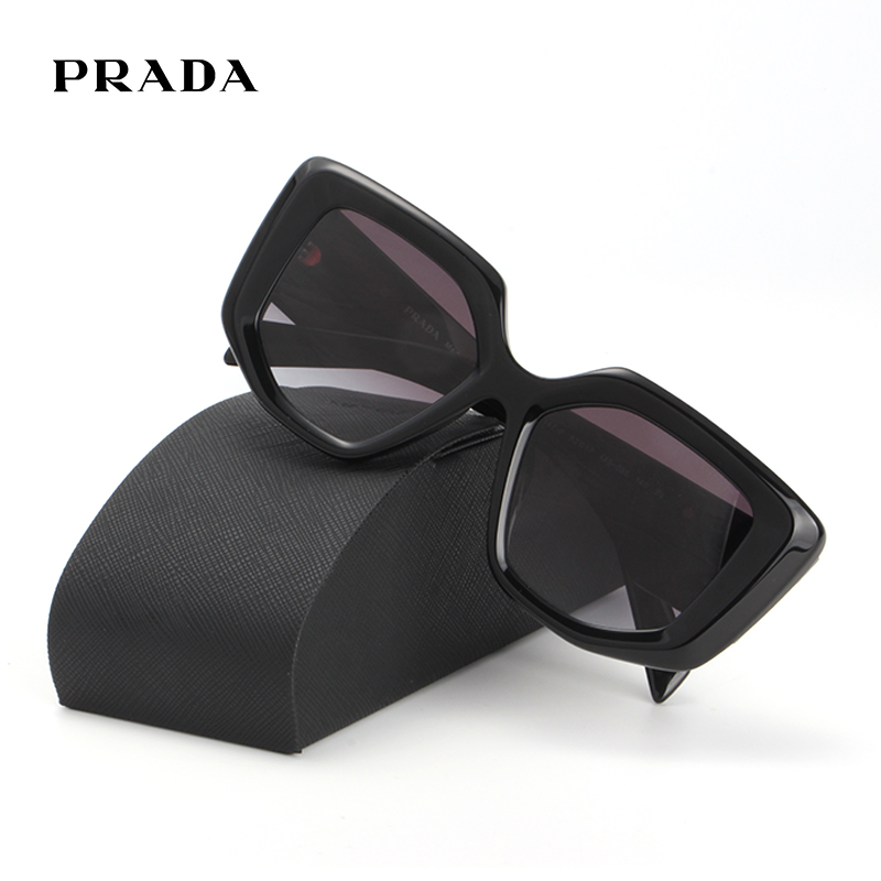 prada普拉达太阳眼镜女新款个性舒适方形0pr 14zsf板材全框墨镜