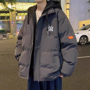 奥特莱斯潮牌羽绒棉服男女冬季 宽松棉衣外套加厚连帽棉袄面包服