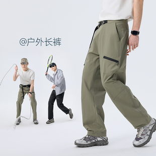 2025春夏新款直筒工装男裤美式高街复古潮牌阔腿休闲裤子