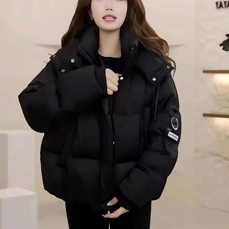 鞠婧祎同款棉衣短款女2025冬季泡芙新款韩版加厚面包服外套棉服女