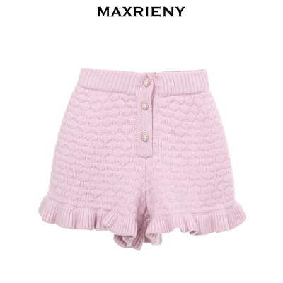 【奥莱】MAXRIENY女童装高腰娃娃裤冬季直筒短裤洋气