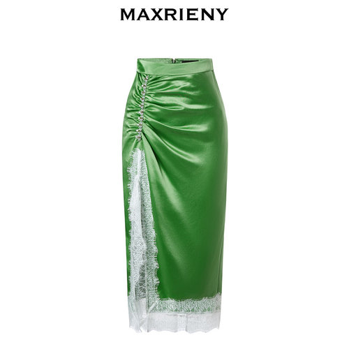 奥莱缎面MaxRieny半裙