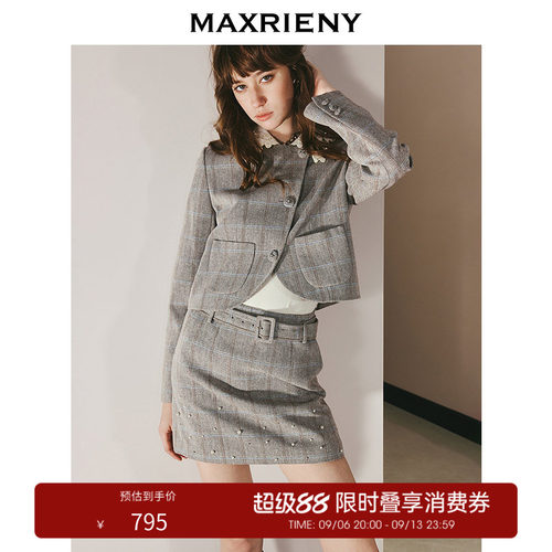 蕾丝钉珠翻领	对称贴袋设计
