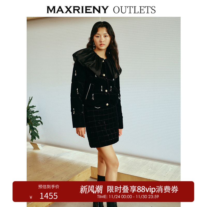 水晶流苏、可拆大翻领、复古定制金色纽扣