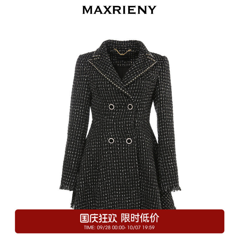 格子西装裙连衣裙外套小香风图片