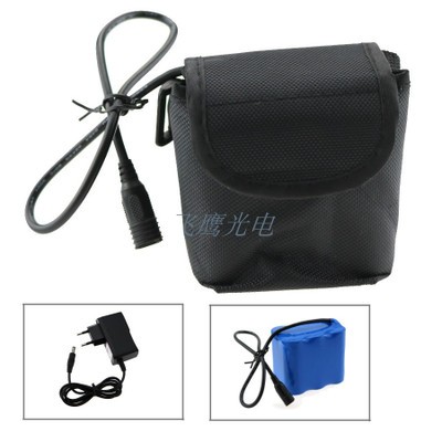 T6自行车灯车L2前灯头灯专用锂电池组6节26650电池36000毫安8.4V