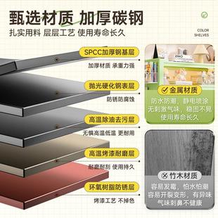 家用多层碳钢落地货架阳台客厅简易收纳铁架子 厨房置物架2025新款