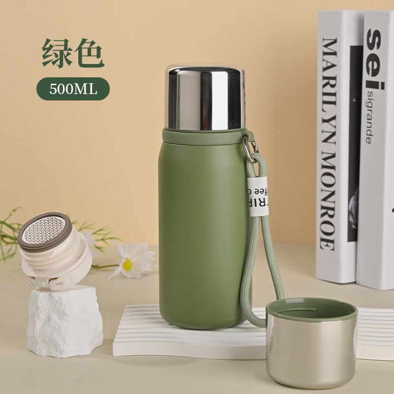 316不锈钢杯子保温杯戴提绳高颜值水杯保温杯女高颜值SD75