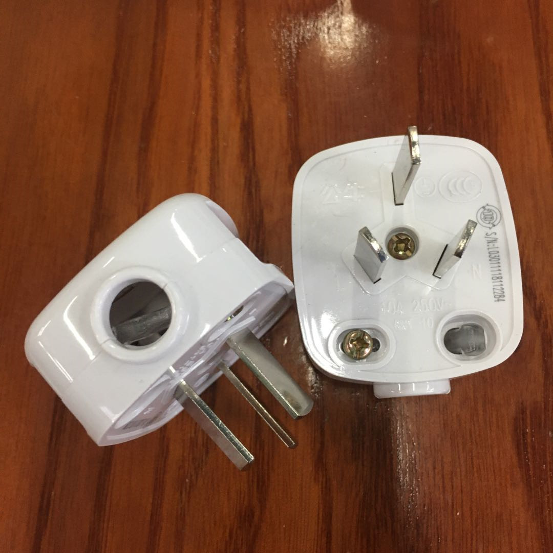 三脚插头公牛gnt-10接线10a16a单相两极大功率工业工厂工程办公用