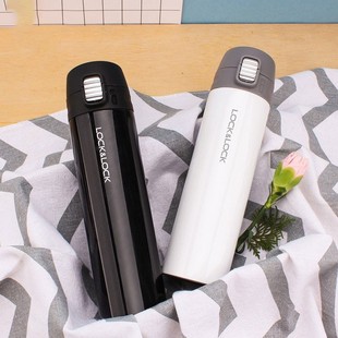 乐扣乐扣保温杯弹跳盖一键式 不锈钢水杯男女士学生情侣杯LHC3222