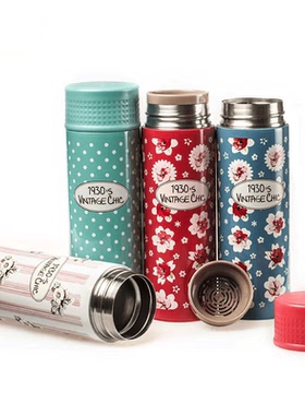 乐扣乐扣保温杯女士便携小容量花园330ml不锈钢茶水杯子学生可爱