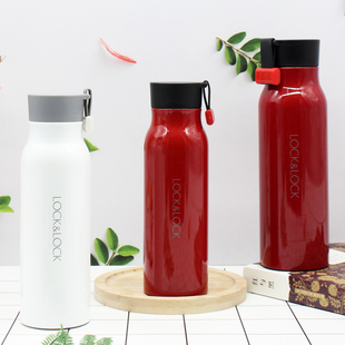 乐扣乐扣保温杯男女不锈钢水杯便携运动直身杯学生小清新创意杯子