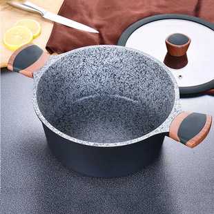 乐扣乐扣硅胶双耳汤锅深锅花岗岩色24cm不粘炖锅煲大汤锅CCH242