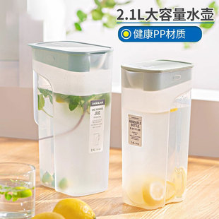 乐扣乐扣冷水壶冰箱家用冰水杯带刻度大容量耐高温日式 凉水壶 夏季