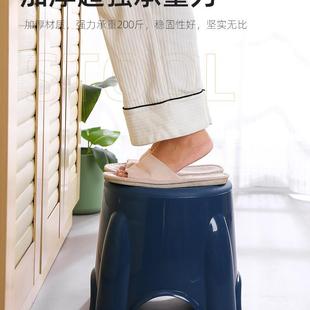 家用矮防滑加固加厚餐厅客厅现代圆凳换鞋 加厚塑料凳子儿童款