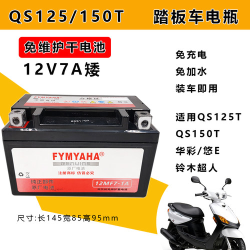 飞鹰雅马哈踏板摩托车电池12V