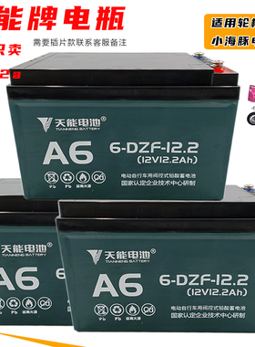 小海豚迷你电瓶车电池天能铅酸蓄电瓶轮椅6-DZM/6-DZF-12专用电池