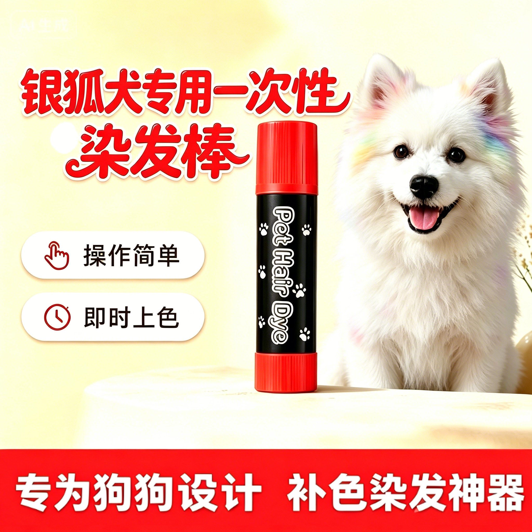 银狐犬专用狗狗毛发染色剂宠物染发剂小狗染毛膏美毛染色膏染发膏