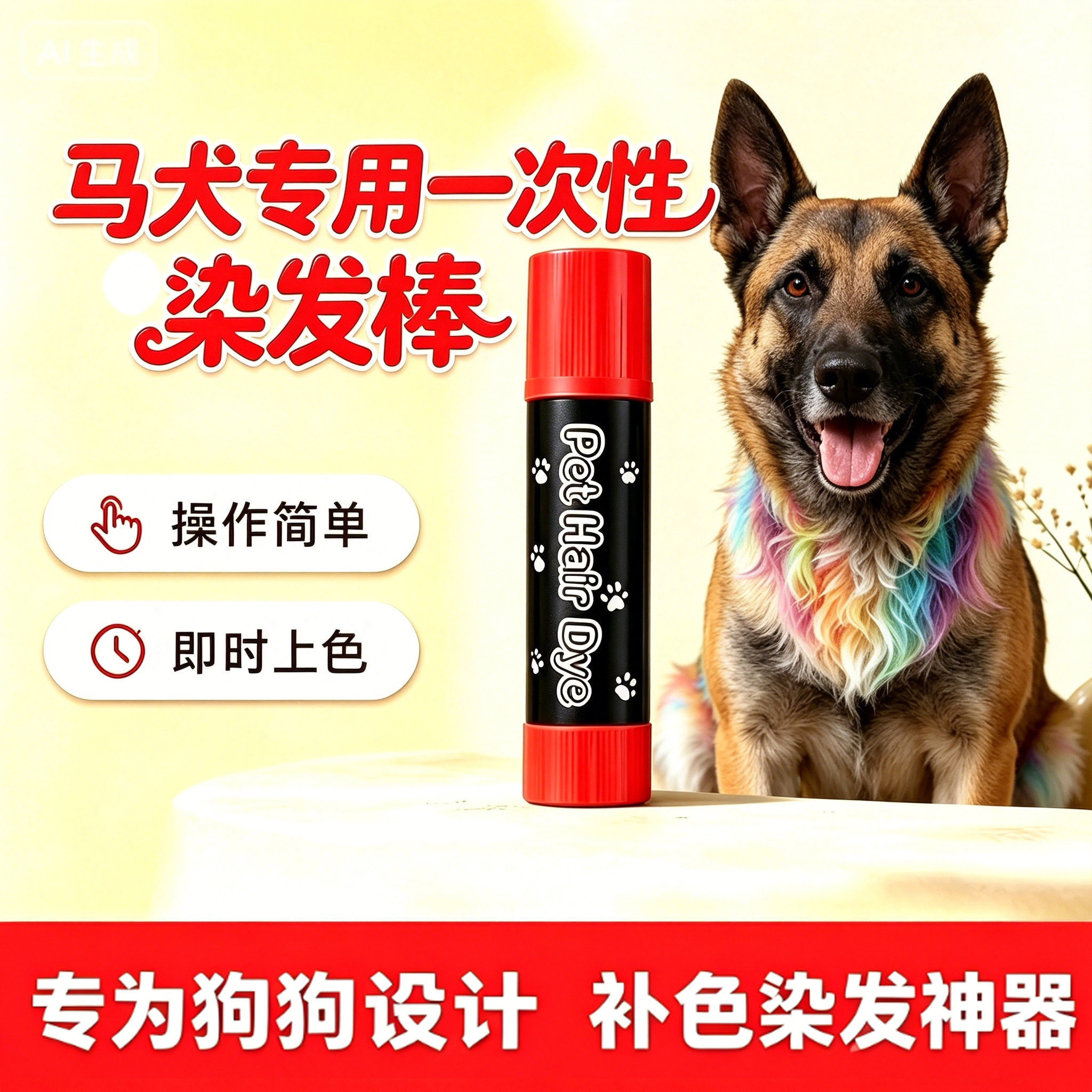 马犬专用狗狗毛发染色剂宠物染发剂小狗染毛膏美毛染色膏狗毛染发