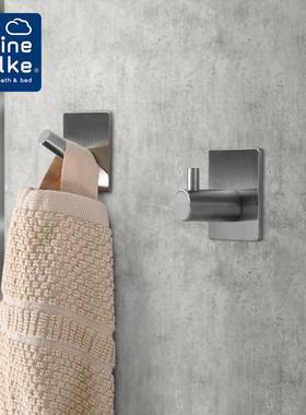 Kleine Wolke进口不锈钢挂钩壁挂墙壁免打孔无痕强力粘胶家居粘钩