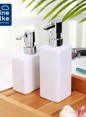 Kleine Wolke德国进口白色陶瓷酒店洗手液瓶子空瓶乳液分装瓶按压